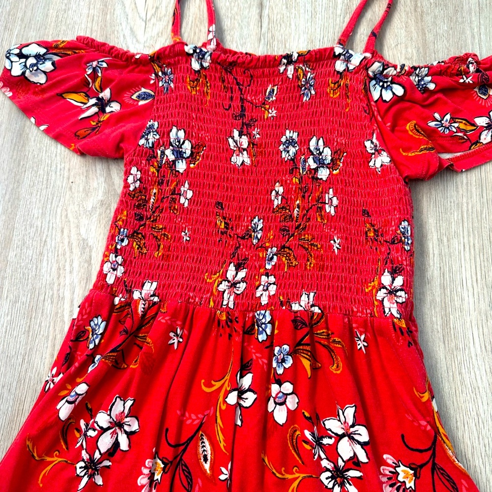 A red long luxurious dress